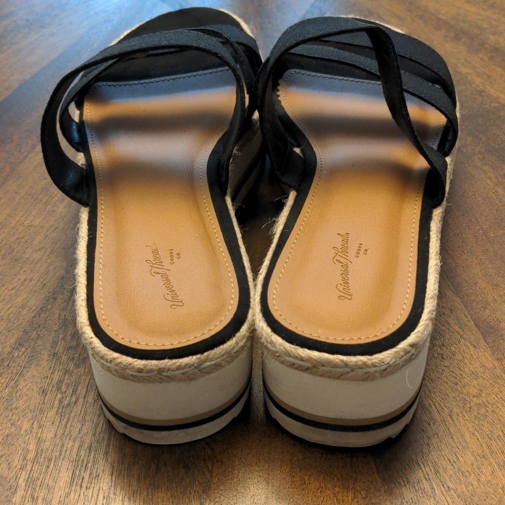 Target Universal Thread Florence Heels Black Triple Strap Sandals Size 9 - Picture 5 of 9